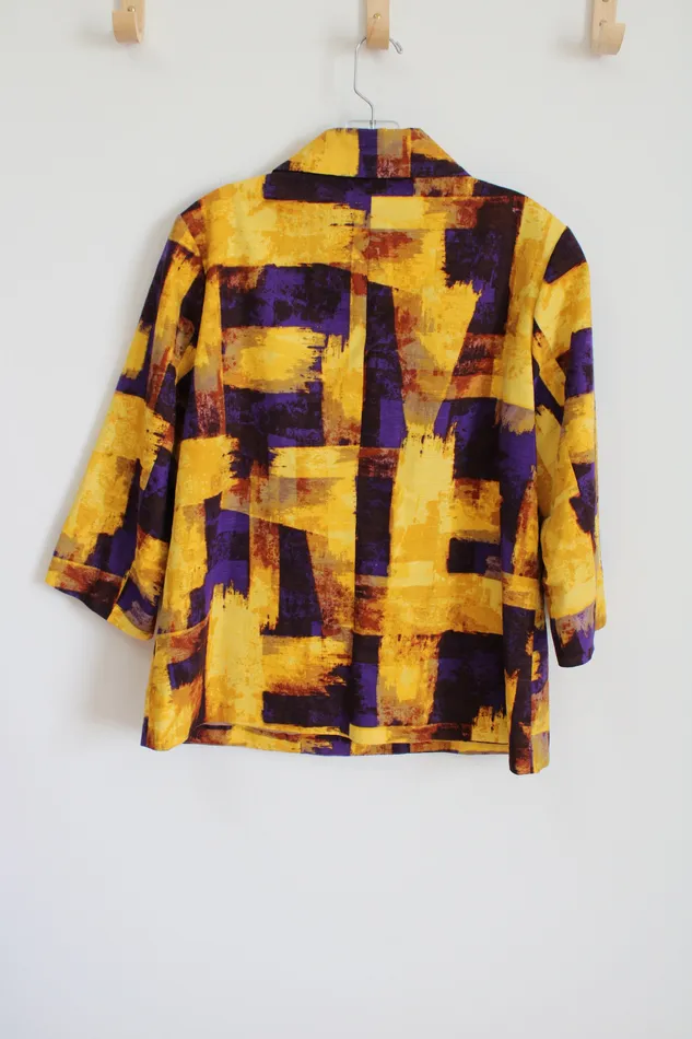Coldwater Creek Earrings Coldwater Creek Yellow Purple Jacket 14