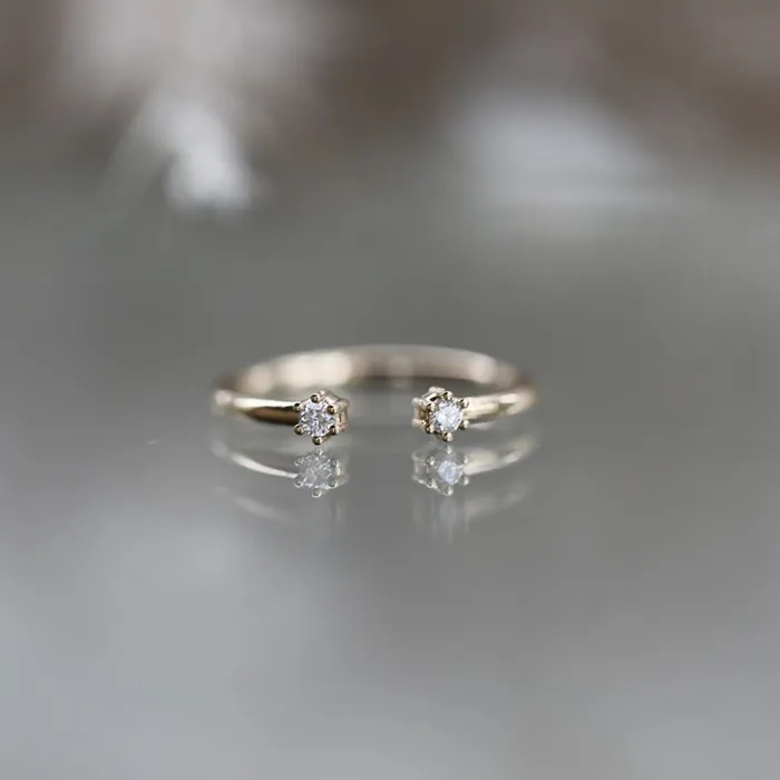 Consider Bridal Blossom Cuff Diamond Ring Lab Grown Rings