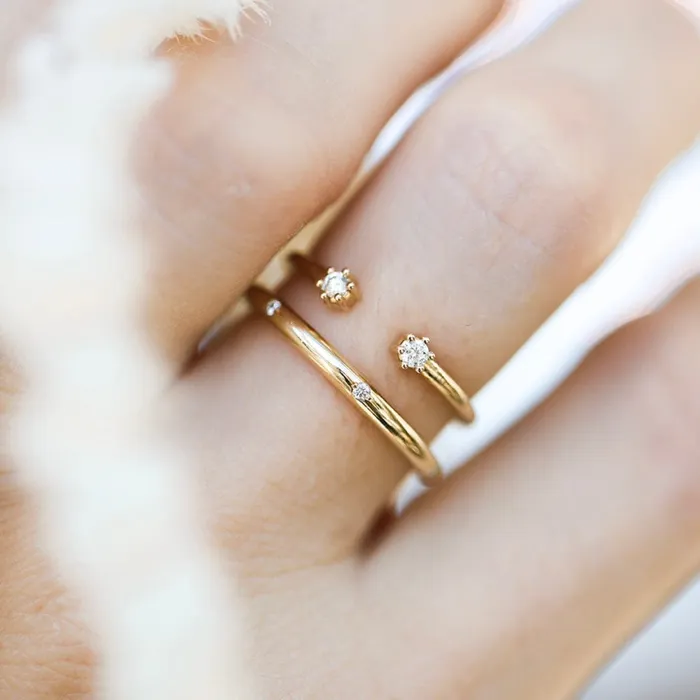 Consider Bridal Blossom Cuff Diamond Ring Lab Grown Rings