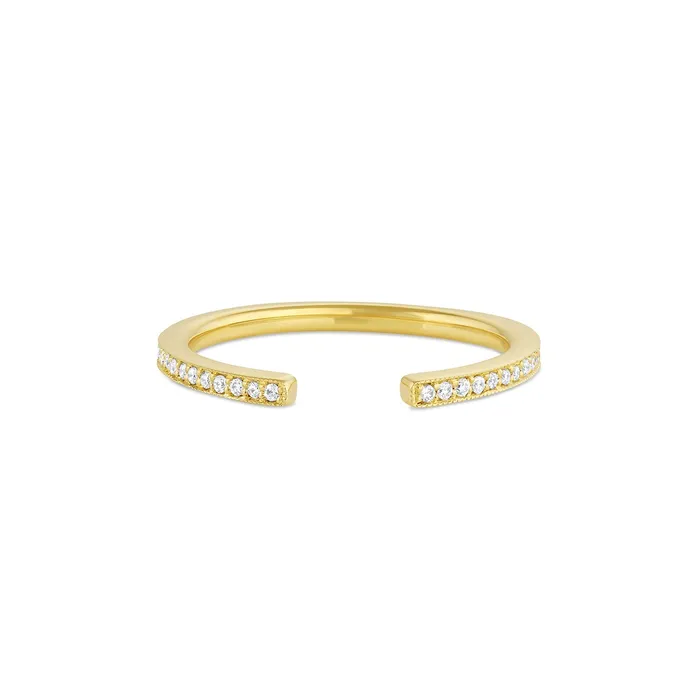 Consider Bridal Earrings Diamond Square Cuff Lab Grown
