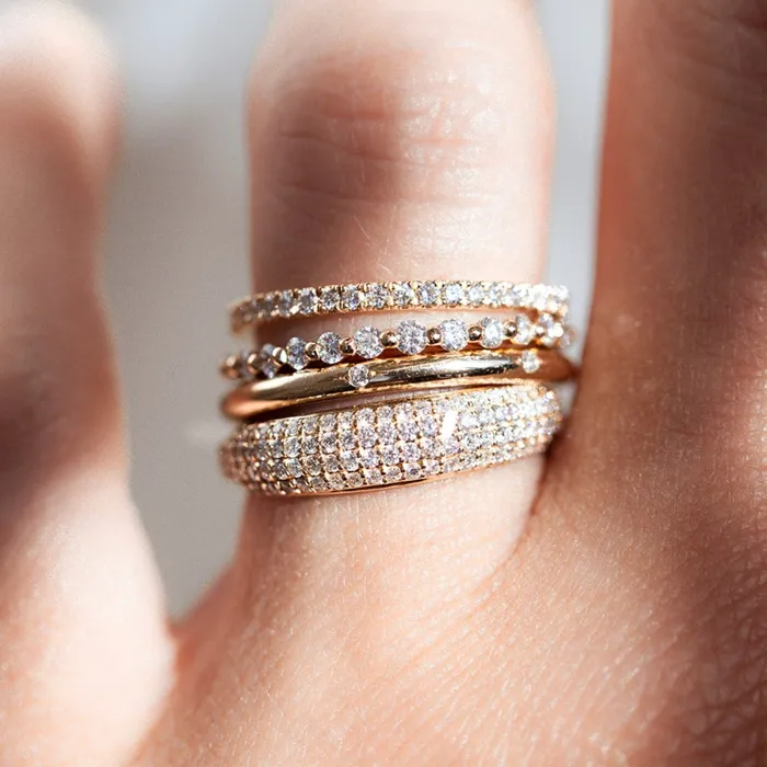 Consider the Wldflwrs Rings Pav Dome Ring Earth Mined