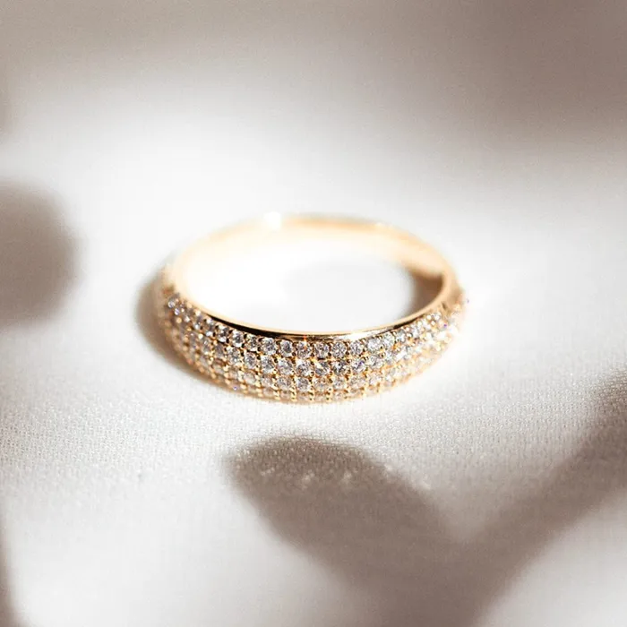 Consider the Wldflwrs Rings Pav Dome Ring Earth Mined