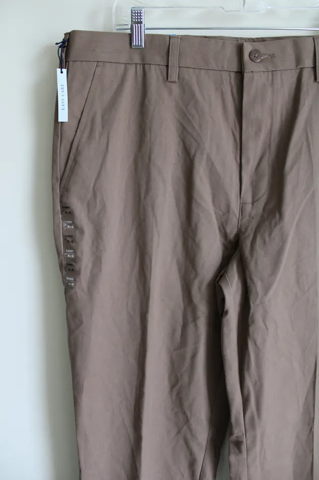 Croft Barrow Earrings NEW Croft Barrow Classic Fit Brown Khaki Pant 38X36