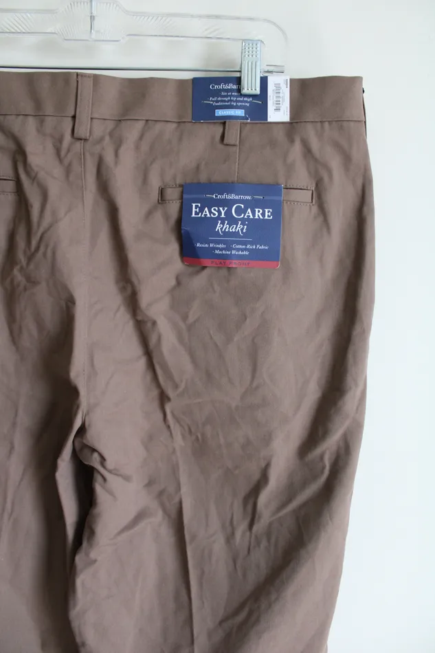 Croft Barrow Earrings NEW Croft Barrow Classic Fit Brown Khaki Pant 38X36