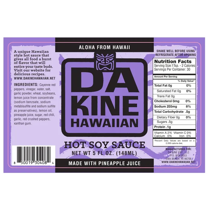 Da Kine Hawaiian Hot Soy Sauce 5oz FIVESTARTRANSP Earrings
