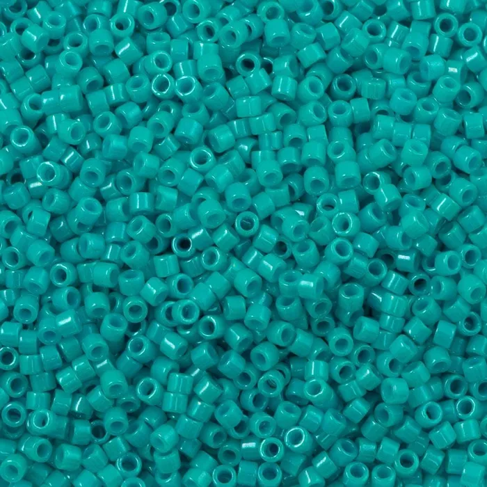 DB0658 Opaque Turquoise Dyed Miyuki Delica 110 Peppy Beads Earrings