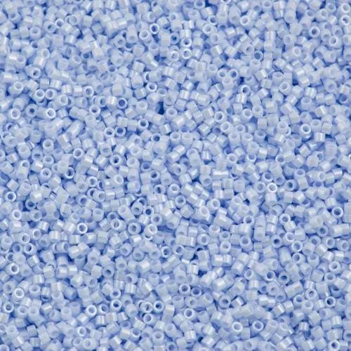 DB1537 Opaque LtSky Blue Ceylon Miyuki Delica 110 Peppy Beads Rings