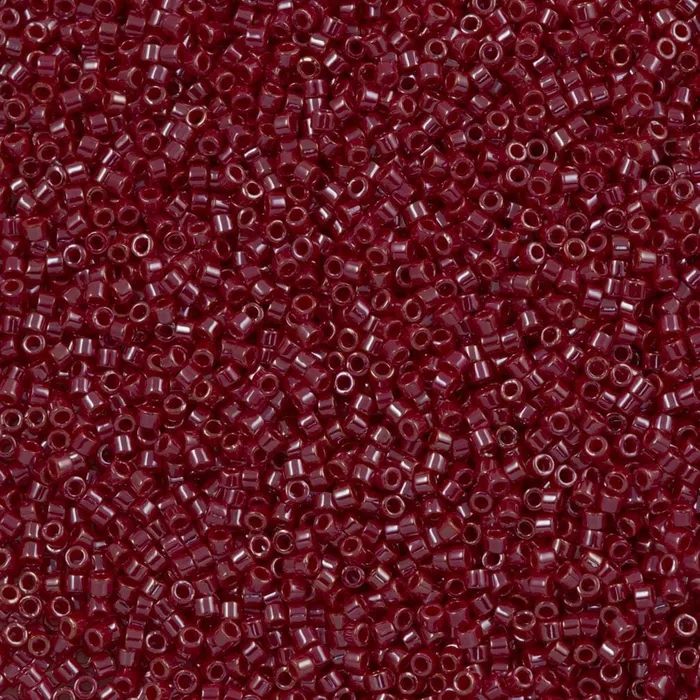 DB1564 Opaque Dark Red Luster Miyuki Delica 110 Peppy Beads Earrings