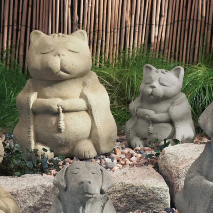 DC Necklaces Zen Cat Garden Sculpture