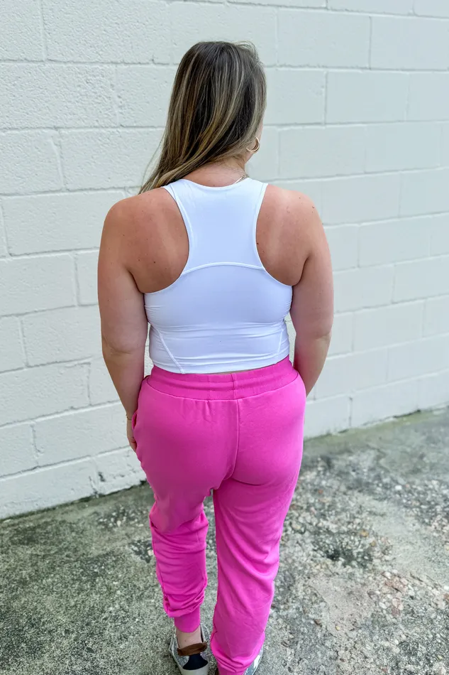 DEAL OnTheGo Cropped Athletic Tank White Rae Mode Necklaces