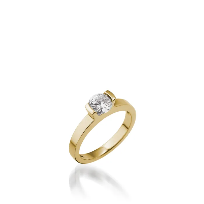 Delicia Solitaire White Gold Engagement Ring John Atencio Rings