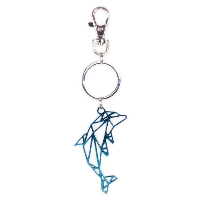 DELSOL Earrings Del Sol Colorchanging Metal Dolphin Keychain Silver to Blue