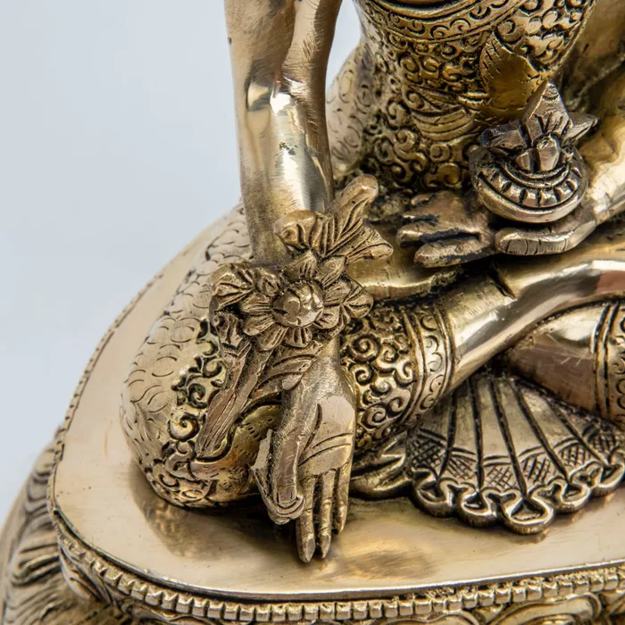 DharmaCrafts Earrings Brass Medicine Buddha Statue 11