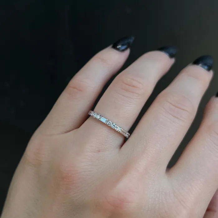 Diamond South Rings 14k White Gold 028 CTW Diamond Band