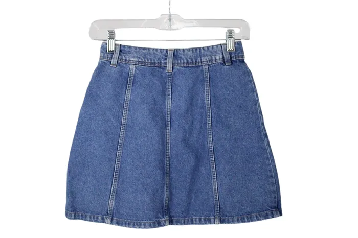 Divided HM Denim Skater Skirt 2 HM Earrings