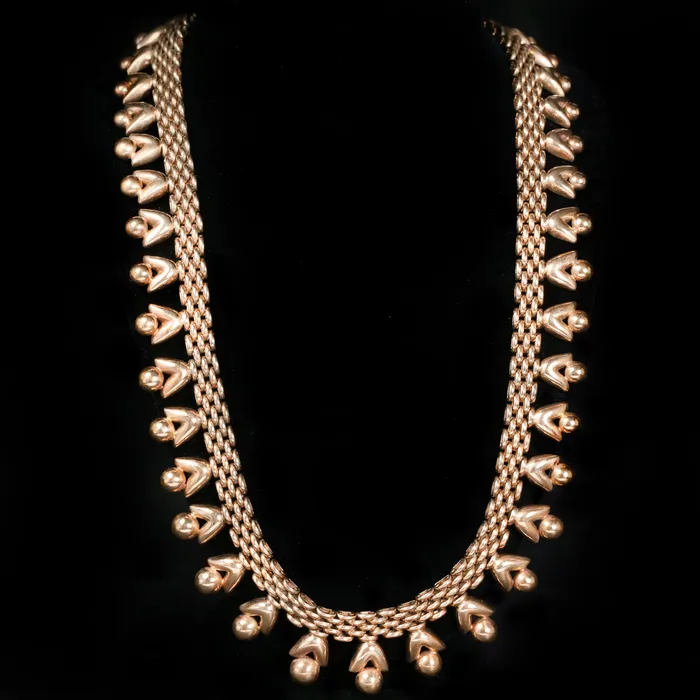 Dover Jewelry Diamonds Necklaces Victorian 18K Yellow Gold Chain Necklace 155
