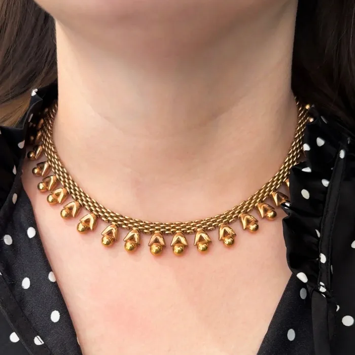 Dover Jewelry Diamonds Necklaces Victorian 18K Yellow Gold Chain Necklace 155