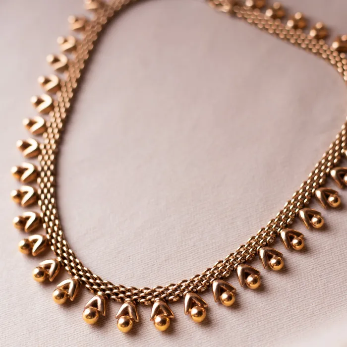 Dover Jewelry Diamonds Necklaces Victorian 18K Yellow Gold Chain Necklace 155
