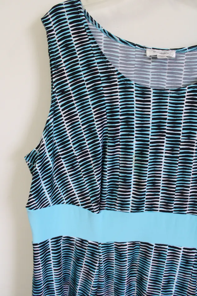 Dressbarn Blue Patterned Dress 20 Dressbarn Rings