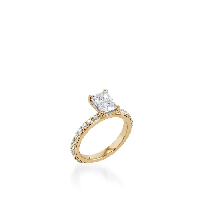 Duchess Radiant Yellow Gold Engagement Ring John Atencio Rings