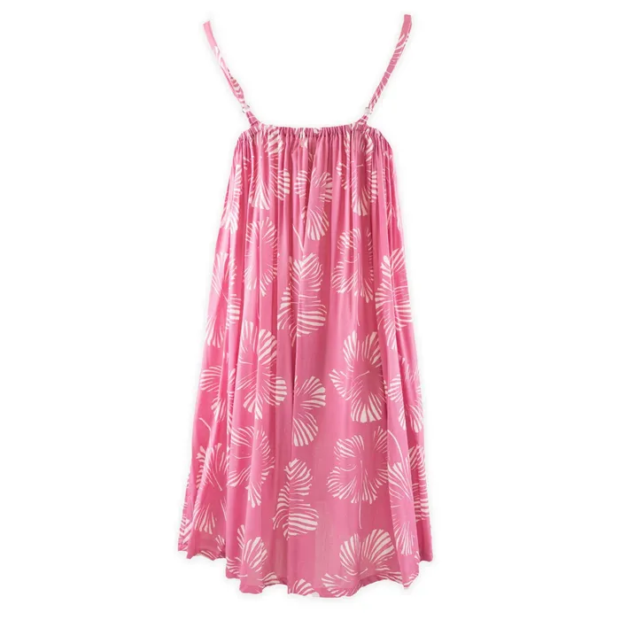 Earrings AKAMAIDISTR Short Bali Hibiscus Print Dress Rapture RoseOrchid Mist