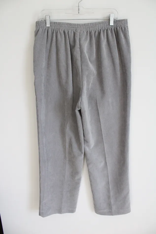 Earrings Alfred Dunner Gray Corduroy Pant 14 Alfred Dunner