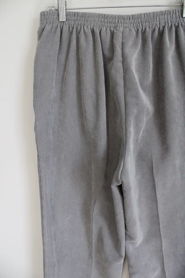 Earrings Alfred Dunner Gray Corduroy Pant 14 Alfred Dunner