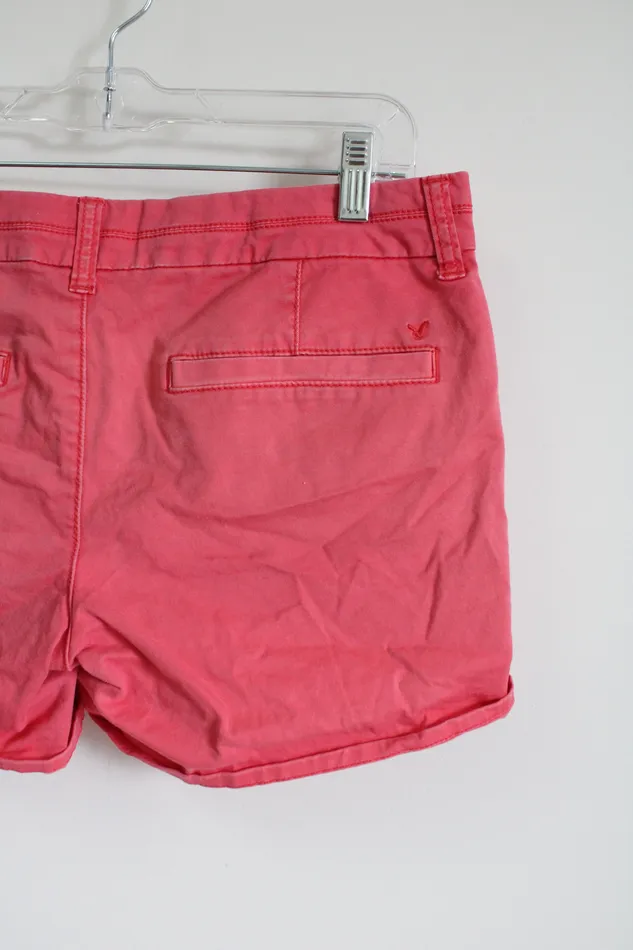 Earrings American Eagle American Eagle Stretch Pink Cotton Shorts 8