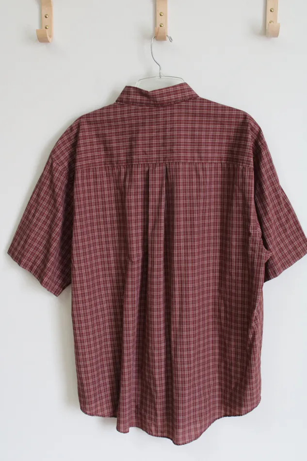 Earrings Arrow Red Plaid Button Down Shirt XL Arrow
