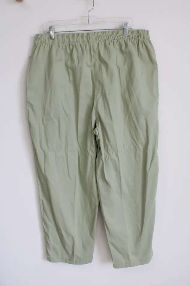 Earrings Basic Editions NEW Basic Editions Twill Green Pant 2X Short