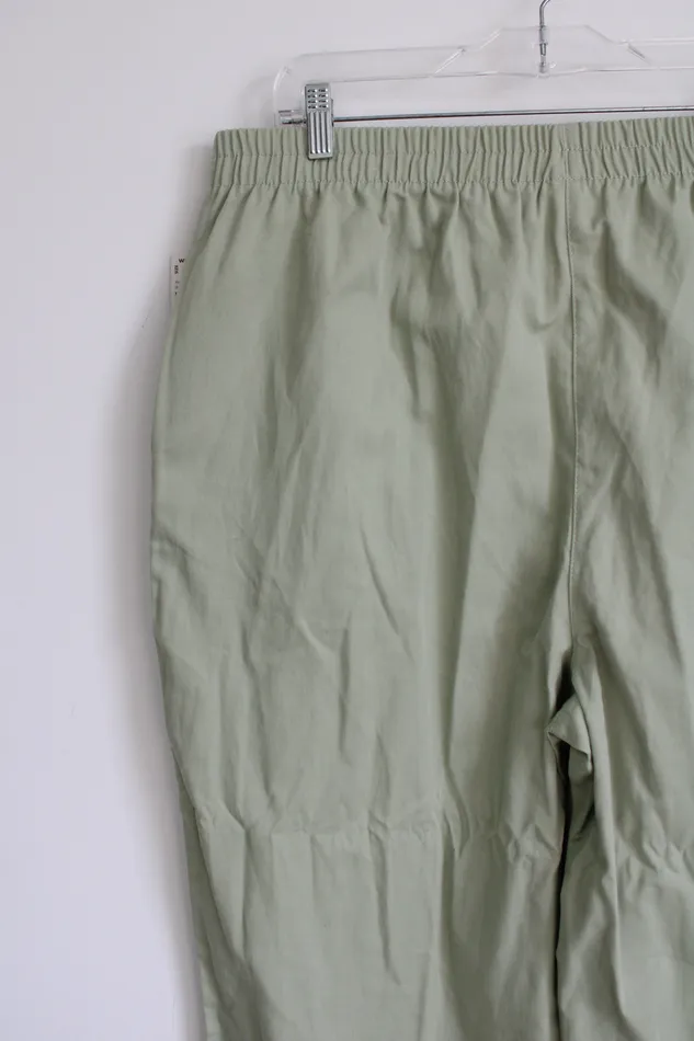 Earrings Basic Editions NEW Basic Editions Twill Green Pant 2X Short