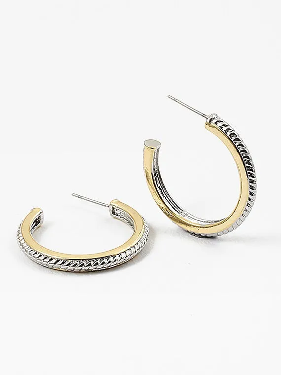 Earrings Braided Hoop Earring Blue Sky