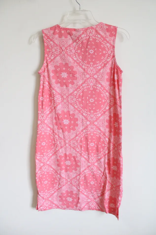 Earrings Caribbean Joe Caribbean Joe Pink Paisley Tank Dress S