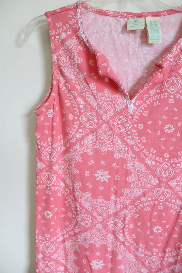 Earrings Caribbean Joe Caribbean Joe Pink Paisley Tank Dress S