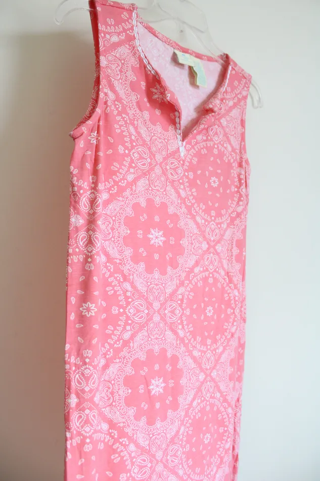 Earrings Caribbean Joe Caribbean Joe Pink Paisley Tank Dress S