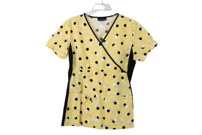 Earrings Cherokee Cherokee Yellow Scrub Top S