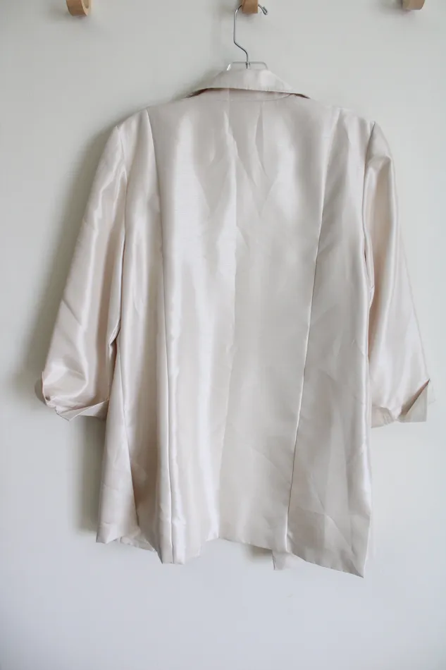 Earrings Chicos NEW Chicos Natural Cream Subtle Shine Topper Jacket 1 M810
