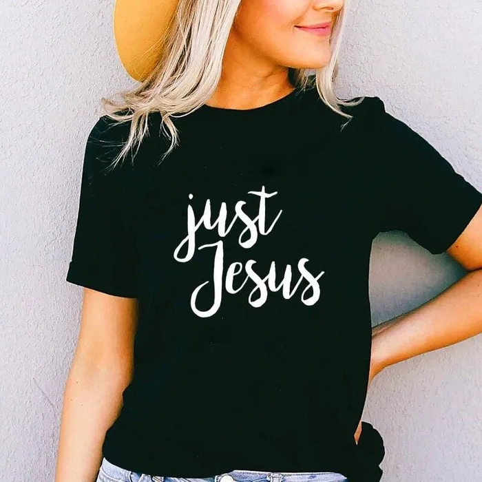 Earrings Christian TShirt br Just Jesus Lords Guidance