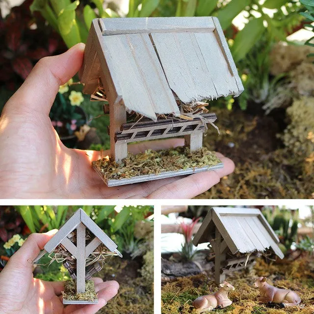 Earrings CJ Miniature Hay Feeder 1 12 Scale Dollhouse Diorama Accessory