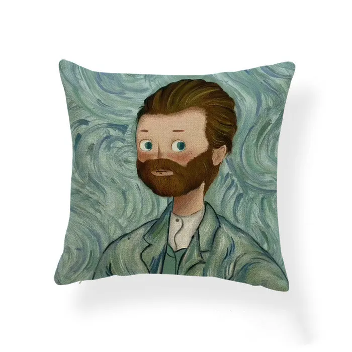 Earrings CJ Old Master Cartoon Style Pillows 17x17 Blended Cushions