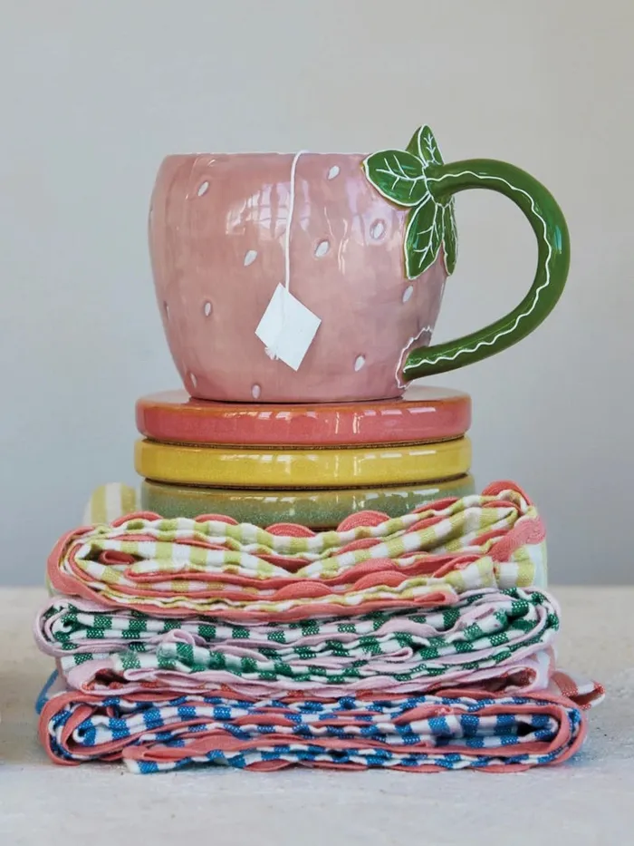 Earrings Creative CoOp Strawberry Shaped Mug