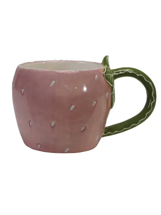 Earrings Creative CoOp Strawberry Shaped Mug