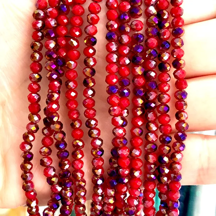 Earrings Crystal faceted rondelle 4mm Beads PBC4C29 Peppy Beads