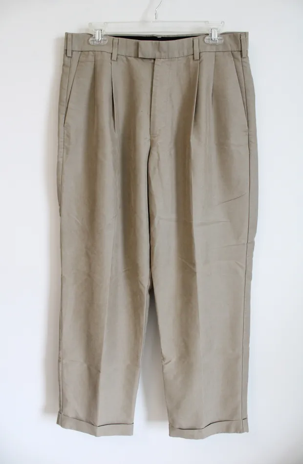 Earrings Dockers Tan Seude Brushed Trouser Pants 32X32 Dockers