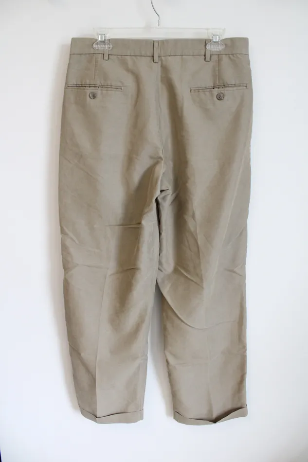Earrings Dockers Tan Seude Brushed Trouser Pants 32X32 Dockers