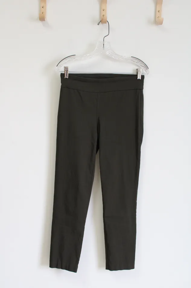 Earrings Dressbarn Dressbarn Olive Green Stretch Pant 4 Petite