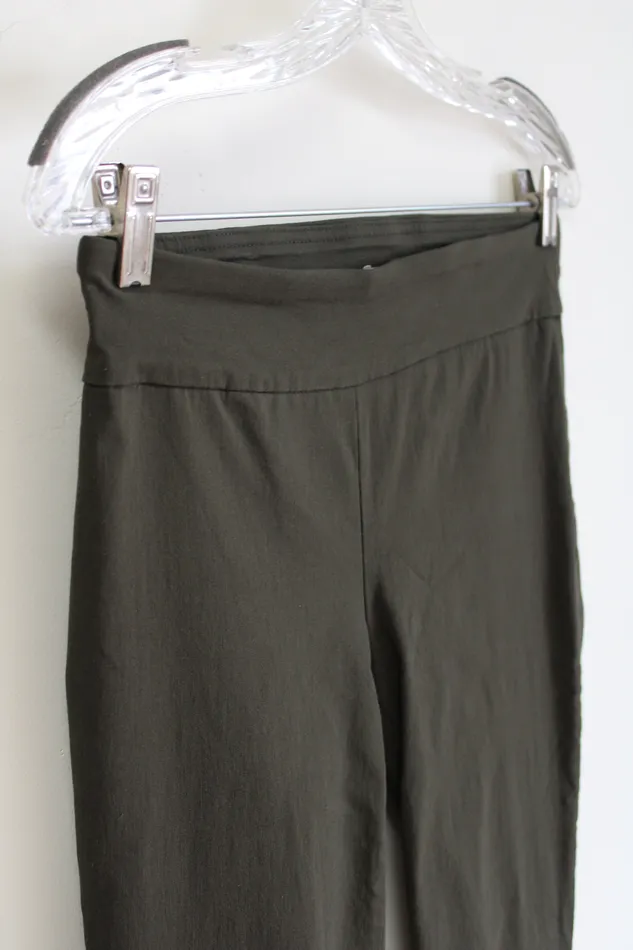 Earrings Dressbarn Dressbarn Olive Green Stretch Pant 4 Petite