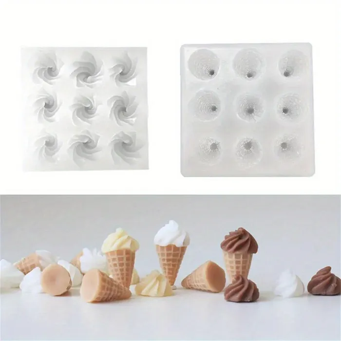 Earrings DS Mini Ice Cream Cone Silicone Molds Perfect for Doll Ice Cream Cones