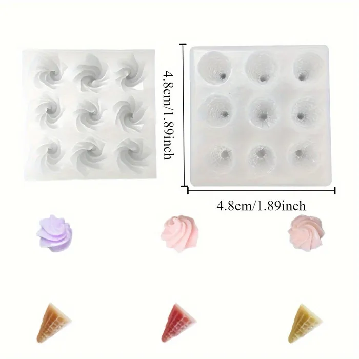 Earrings DS Mini Ice Cream Cone Silicone Molds Perfect for Doll Ice Cream Cones