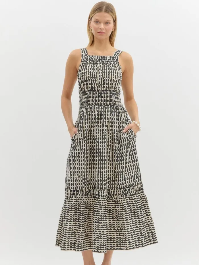 Earrings Entro Vanderbilt Midi Dress